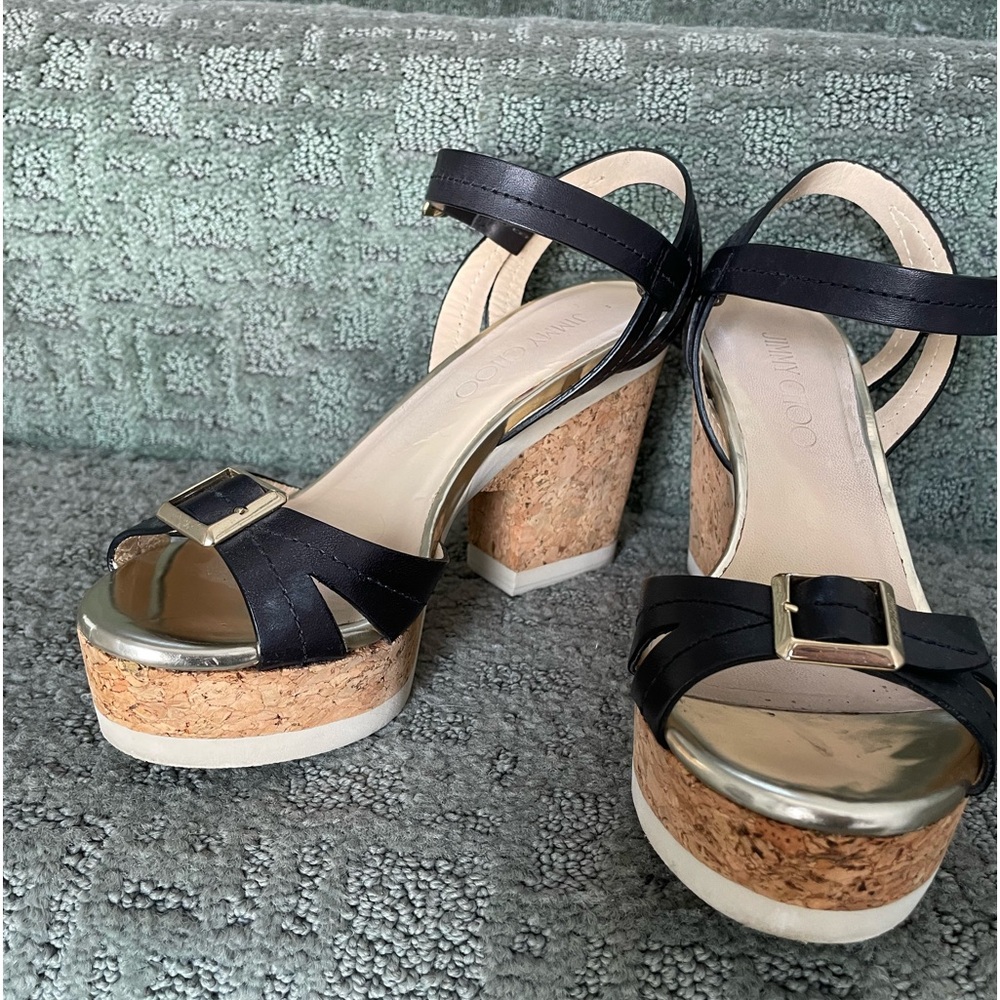 Jimmy Choo Vachetta Leather cork sandal size 36